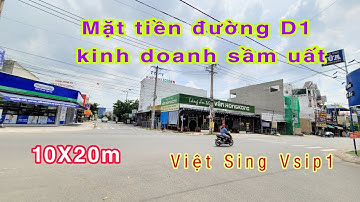 Bán Đất Thuận An (532) 10X20m Trục Chính Đường D1 Việt Sing Sầm Uất, Hoàng Hải BĐS