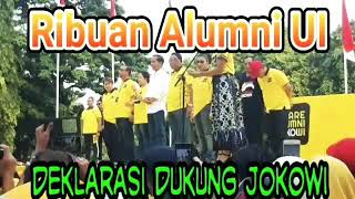 Ribuan Alumni UI deklarasi Dukung Jokowi