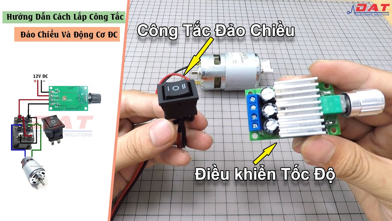 Hướng Dẫn Lắp Công Tắc Đảo Chiều Và Điều Khiển Tốc Độ... - youtube