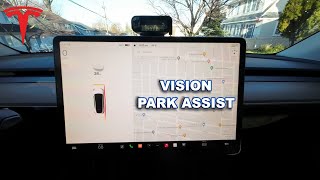 new tesla vision park assist update and test