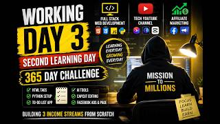Day 3 of My 365-Day Challenge | Learning Full Stack Web Development, AI & Affiliate Marketing