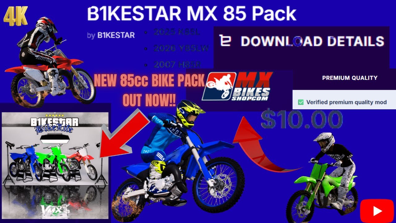 MX BIKES 85cc (  NEW BIKE PACK ) *OUT NOW*