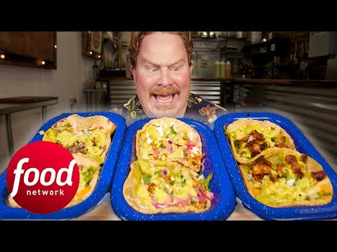 Casey Battles Against The UNDEFEATED Six Alarm Fire Challenge | Man V Food