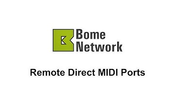 Tutorial: Using MIDI Devices connected to Remote Computer with Bome Network Pro