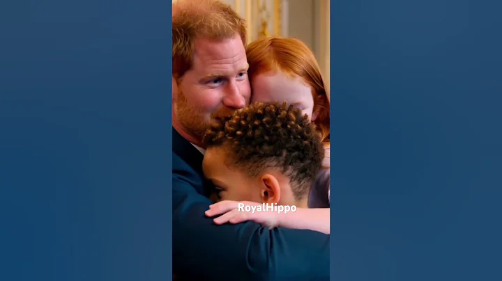Prince Harry with Archie and Lilibet #princeharrry #father #kids #hug #meghanmarkle #kingcharles
