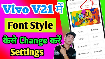 Vivo V21 Change Font Style/How To Change Font Style Vivo V21/Techno Helper Hindi