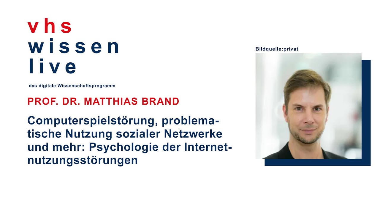 Computerspielstörung, problematische Nutzung sozialer Netzwerke und mehr