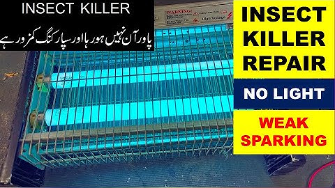 {570} Insect killer not turning on, very weak sparking