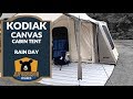 🌧 Rain Day with Kodiak Canvas Cabin Tent