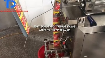 Máy đóng gói nước mắm, nước chấm, tương ớt, sa tế giá rẻ
