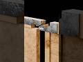 Simple automatic lock for wooden sliding doors.