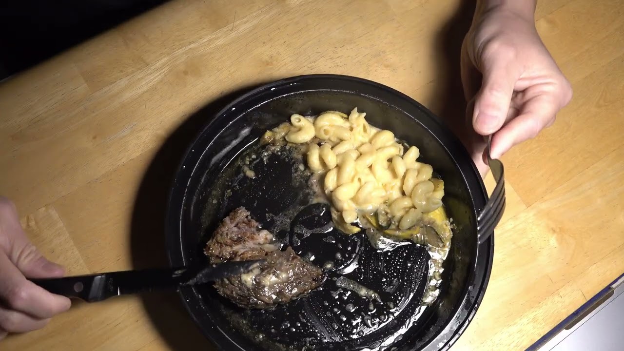 ASMR - STEAK AND MAC N CHEESE EATING SOUNDS