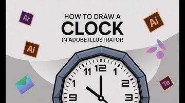 How To Draw A Simple Clock In Adobe Illustrator #clocktime #clock #adobeillustrator #grafixtube