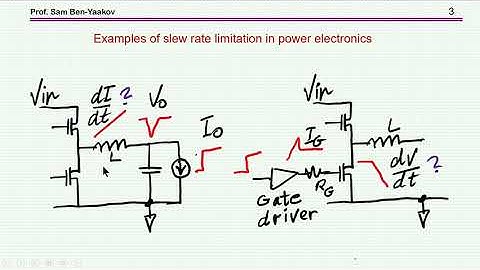 Slew rate limitations in analog and power electronics circuits - And answer to riddle