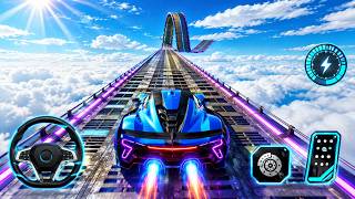 Impossible Stunt Car Tracks 3D - Yellow Car Driving Stunts Open World GamePlay screenshot 4