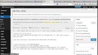 Mouse Over Effects without CSS WordPress.COM upgrade