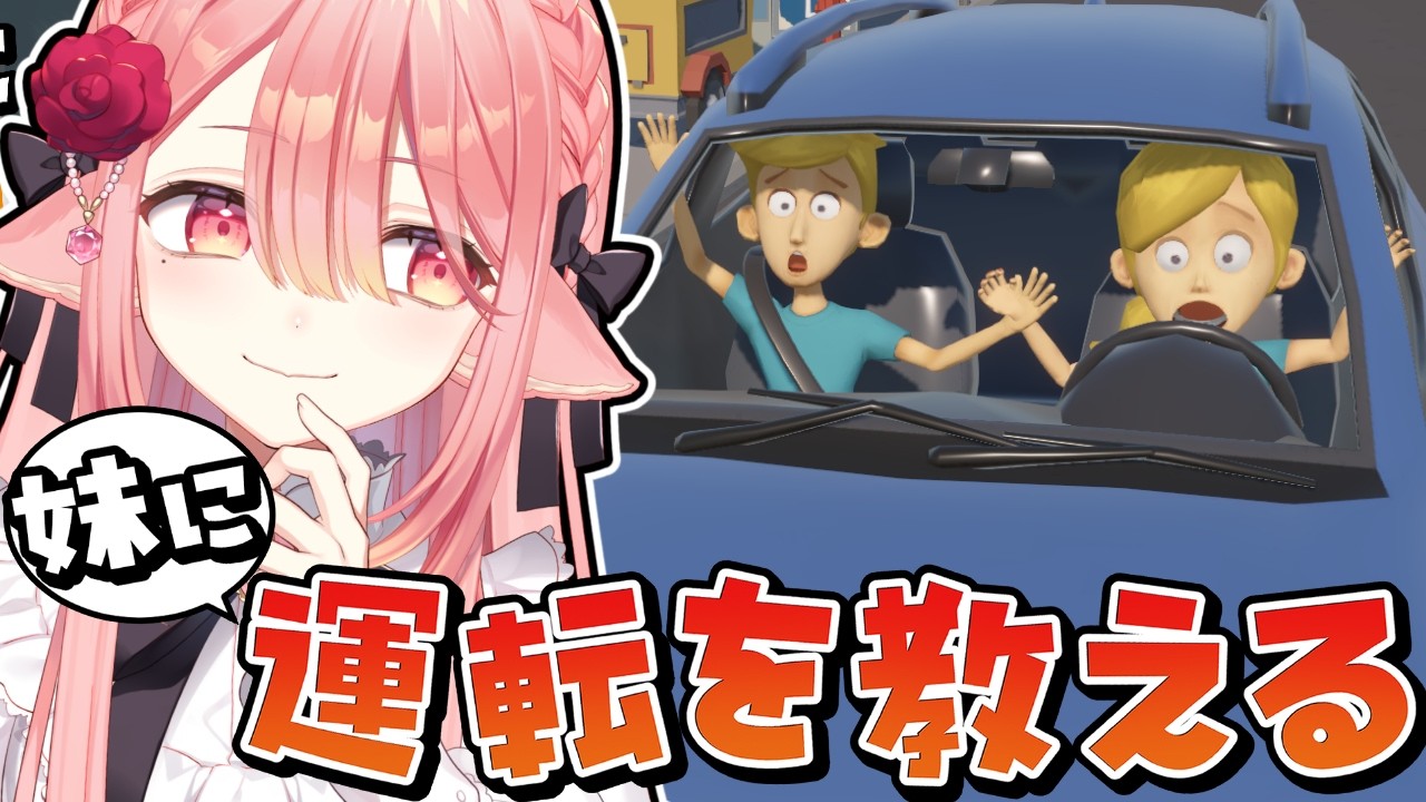 【妹に運転を教える】姉歴20年、免許なし!まあ普通に余裕っしょ🐕!