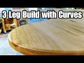 Building a 3 leg maple coffee table with modern curves