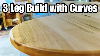 "Building a 3 Leg Maple Coffee Table with Modern Curves"