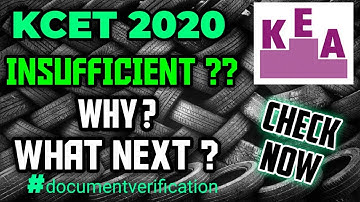 KCET 2020: Insufficient documents uploaded? Reason? What next? How to reupload ? #kcet #counselling