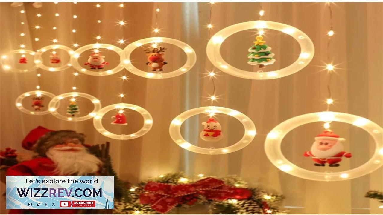 Christmas Led Decoration Lights Home Decoration Curtain Lights Christmas Cartoon Modeling Review