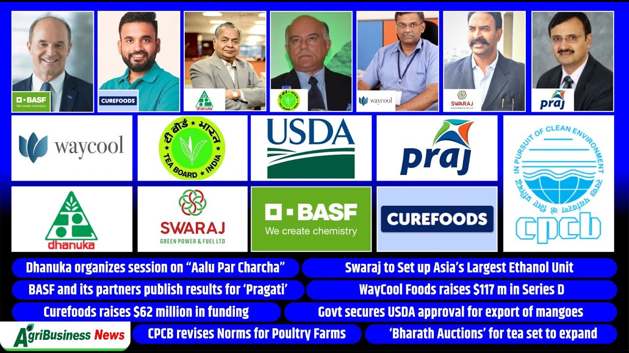 Dhanuka | BASF | Swaraj | WayCool | Curefoods | CPCB | Tea Board | USDA