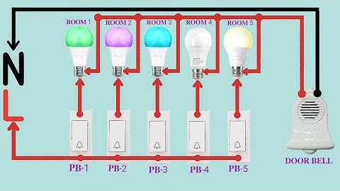 DOOR BELL WIRING CONNECTION MULTIPLE SWITCH AND SERIES LAMP @Ed Electrical Tech