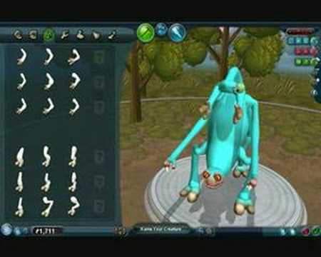 Me creating a creature on Spore creature creator Part 1