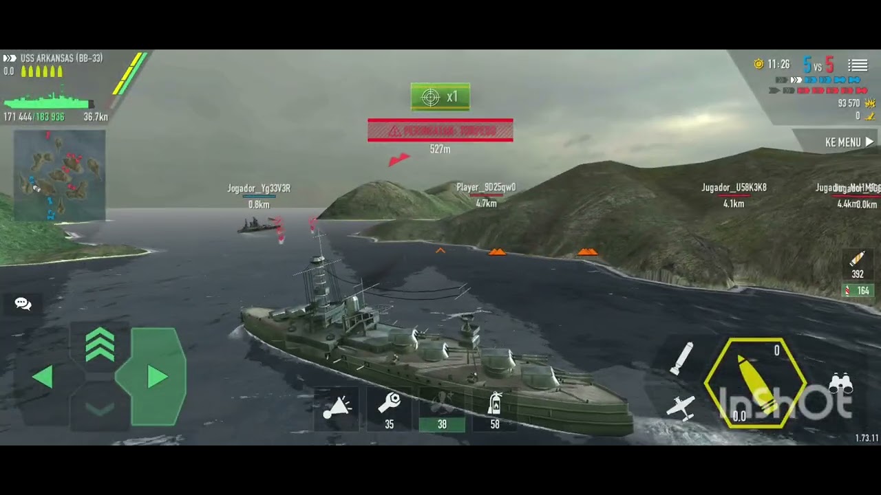 USS ARKANSAS (BB-33) KILL 4 😎# player malaysia