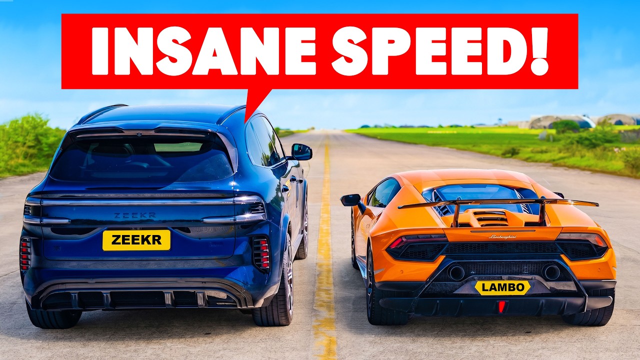 Lambo Huracan Perf v Zeekr 8X: DRAG RACE