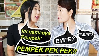 Mama Korea pertamakali coba 3 jenis pempek!