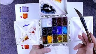 Setting up a Barry Herniman Cloverleaf Paintbox Watercolour Paintbox.