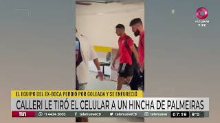 La violenta reacción de Calleri con un hincha del Palmeiras: le tiró el celular al piso