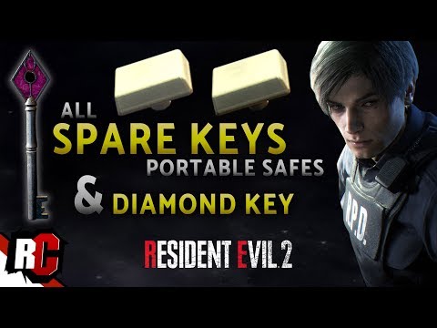 Resident Evil 2 | Finding Both SPARE KEYS & Diamond Key (All Portable Safe Locations)