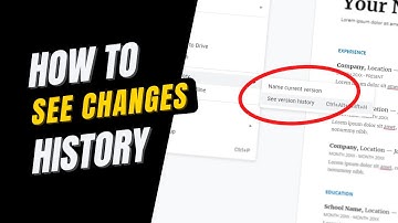 How to See the Change History on Google Docs File