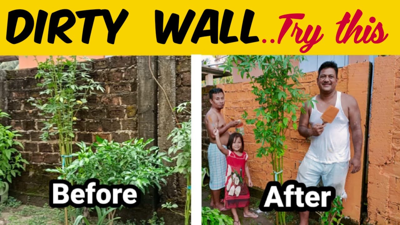 Painting a Dirty Wall Easy exterior paint best DIY YouTube