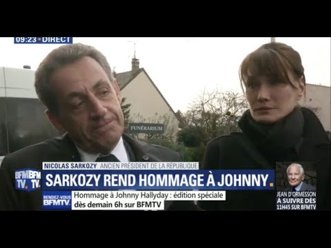 Nicolas Sarkozy et Carla Bruni se recueillent devant le corps de Johnny Hallyday