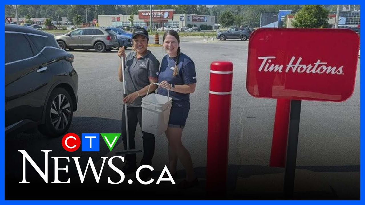 Community celebrates Camp Day at Tim Hortons - YouTube