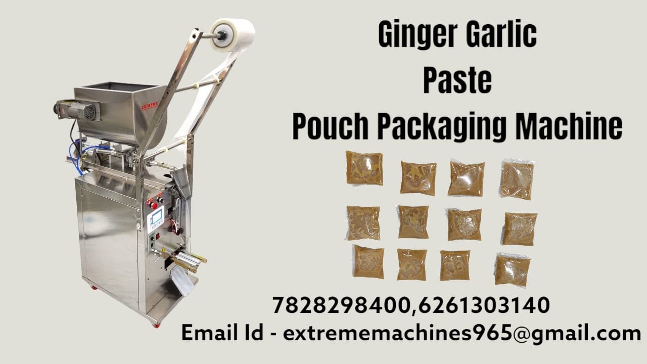 Ginger Garlic Paste Packaging Machine !! Automatic Pouch Packaging ...