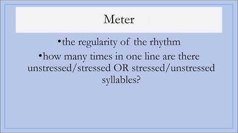 How to Identify Rhythm and Meter in Poetry
