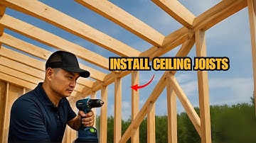 Part 2: Installing Ceiling Joists & Building the Rake Wall | Roof Framing Process