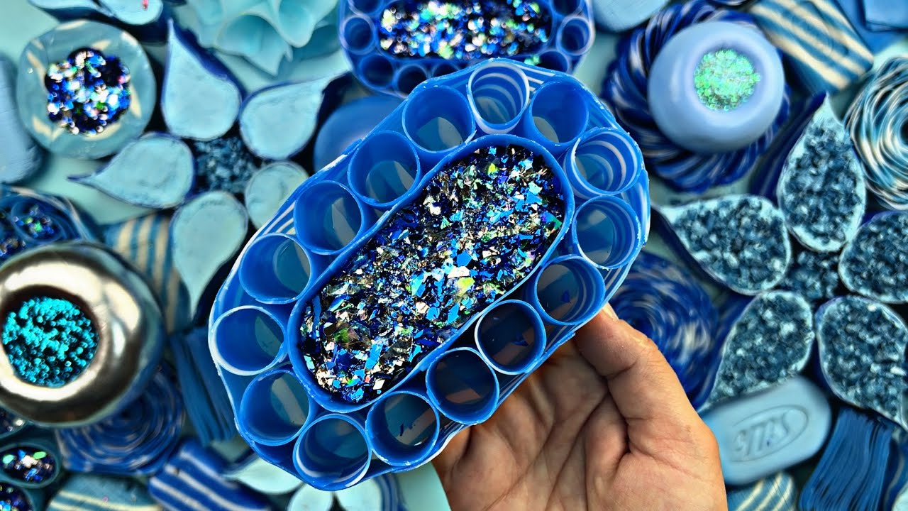 ASMR Video | Crushing soap boxes with starch | Clay cracking | Soap cubes