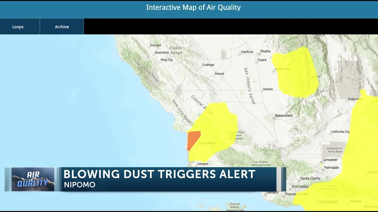 Wind-blown sand and dust deteriorating air quality in Nipomo