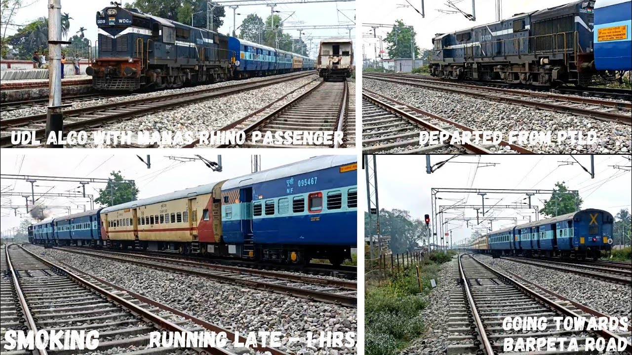 NBQ GUWAHATI MANAS RHINO PASSENGER WITH MASSIVE OFFLINK UDL ALCO DEPARTURE WITH HEAVY CHUGGING 💥💥