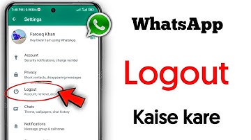 WhatsApp account logout | how to logout WhatsApp account