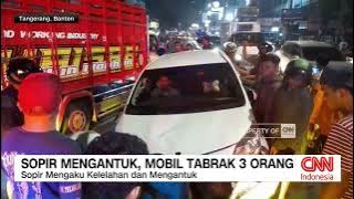 Sopir Mengantuk, Mobil Tabrak 3 Orang