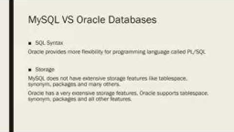 55 MySQL vs Oracle Databases   YouTube