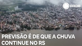 Chuvas devem continuar em áreas afetadas do Rio Grande do Sul