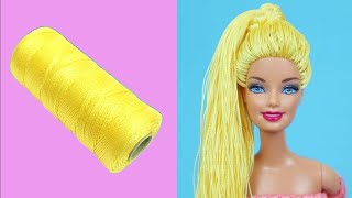 Rerooting Barbie hair|Rerooting doll hair|how to make hair for Barbie|REROOT|making hair of dolls