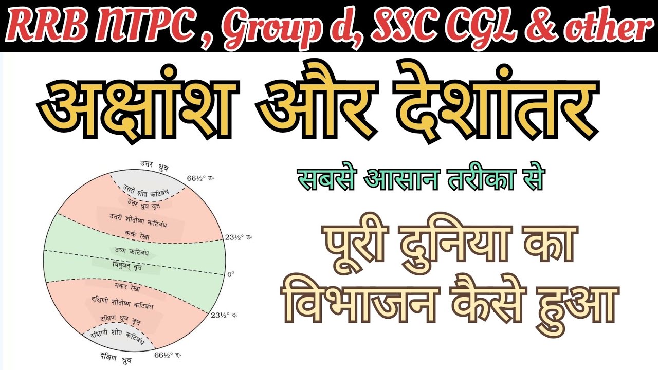 अक्षांश और देशांतर क्या होता है ll अक्षांश और देशांतर की स्थिति ll GS world geography 